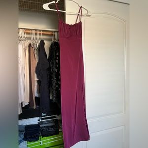 Beginning Boutique Plum/Dark Purple Midi Dress